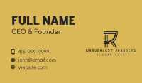 Insurance Firm Letter R Business Card