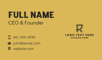 Insurance Firm Letter R Business Card