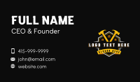 Carpentry Hammer Repair Business Card Design