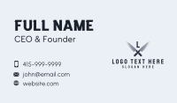 Knife Chef Letter Business Card
