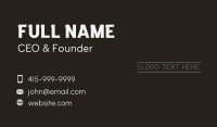 Minimalist Elegant Wordmark Business Card