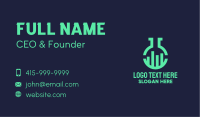 Teal Laboratory Flask Business Card