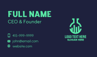 Teal Laboratory Flask Business Card