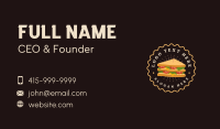 Vegetable Sandwich Snack Business Card