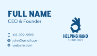 Blue Hand Gesture  Business Card Image Preview