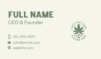 Marijuana Weed Plant Business Card Design