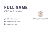 Beauty Wellness Letter  Business Card