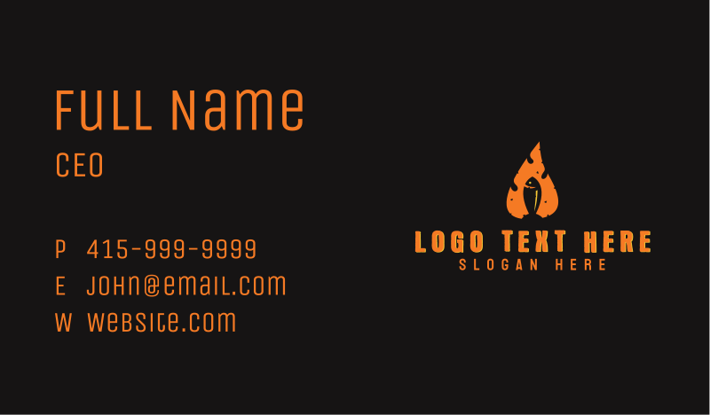 Grill Business Card example 2