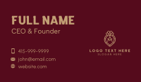 Luxe Jewel Letter A Business Card Design