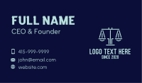 Legal Lawyer Attorney Scales Business Card