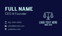 Legal Lawyer Attorney Scales Business Card