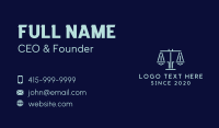 Legal Lawyer Attorney Scales Business Card