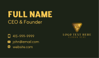 Gold Luxury Triangle Business Card
