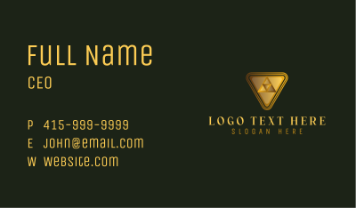 Gold Luxury Triangle Business Card