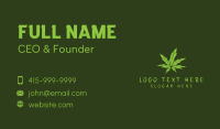 Organic Marijuana Leaf Business Card Design