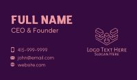 Isometric Block Outline  Business Card