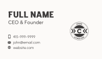 Black Arrow Seal Letter  Business Card