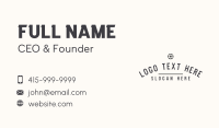 Soccer League Wordmark Business Card Design
