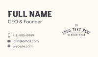 Soccer League Wordmark Business Card