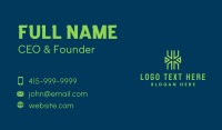 Green Letter X Tech  Business Card