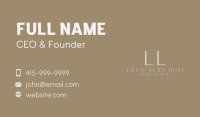 Elegant Lifestyle Letter Business Card Design