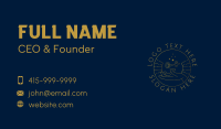 Gold Hand Key Business Card Design