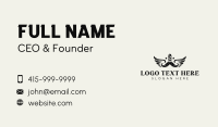Barber Mustache Wings Business Card