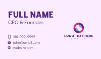 Colored Digital Circle Business Card