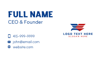 USA Patriotic Hawk Business Card Design