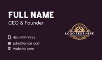 Wood Hammer Nail Carpentry Business Card