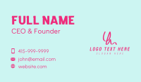 Scribble Letter Y Business Card Design