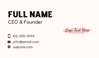 Feminine Cursive Wordmark Business Card