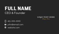 Luxury Business Wordmark Business Card