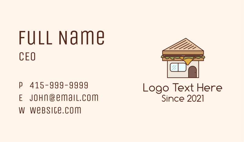 Sandwich Business Card example 4