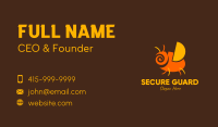 Orange Spiral Bug Business Card