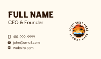 Tropical Sunset Palm Tree Business Card