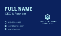 Tech Hexagon Letter A Business Card Design