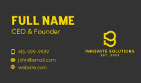 Gold Light Bulb Letter B Business Card