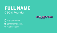 Funky Graffiti Wordmark Business Card