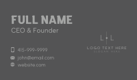 Generic Business Letter Business Card Design