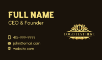 Premium Coffee Bean Crest Business Card