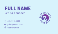 Purple Letter Z Business Card