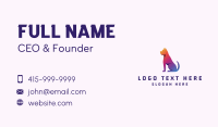 Gradient Bulldog Animal Business Card Design