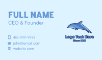 Blue Diving Dolphin Business Card Design
