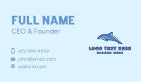 Blue Diving Dolphin Business Card