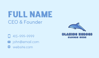 Blue Diving Dolphin Business Card Image Preview