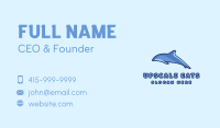 Blue Diving Dolphin Business Card Image Preview