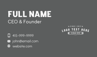 Vintage Rockstar Wordmark Business Card