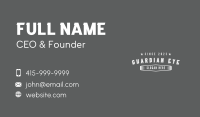 Vintage Rockstar Wordmark Business Card Design