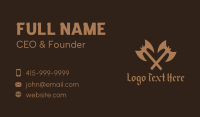 Medieval Battle Axe  Business Card Design